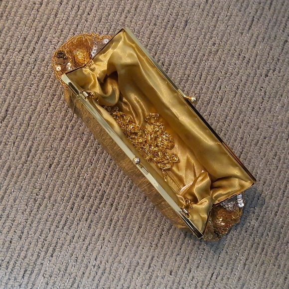 Clutch with sequins in gold silver brown pink - Picture 6 of 6